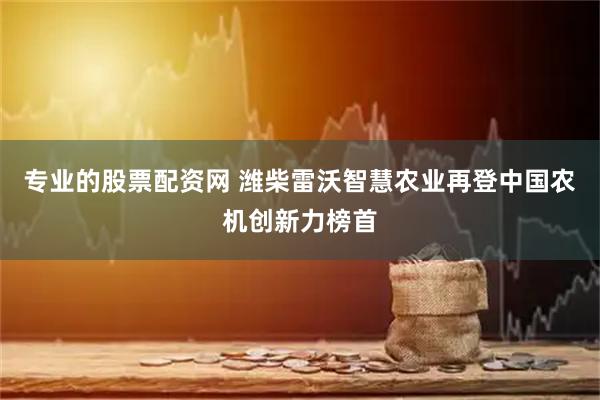 专业的股票配资网 潍柴雷沃智慧农业再登中国农机创新力榜首